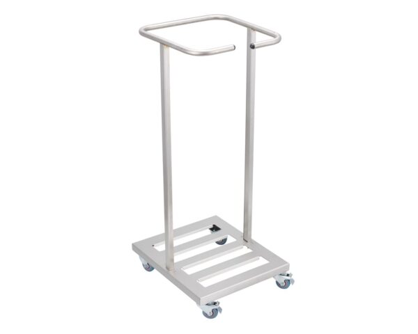 Stelaż na worki na kółkach, stal matowa Stelaż na worki na kółkach, stal matowa