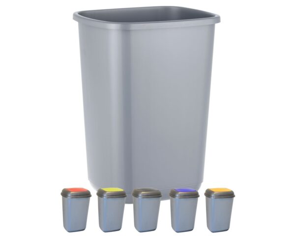 Kosz Quatro poj. 45 l, kolor srebrny