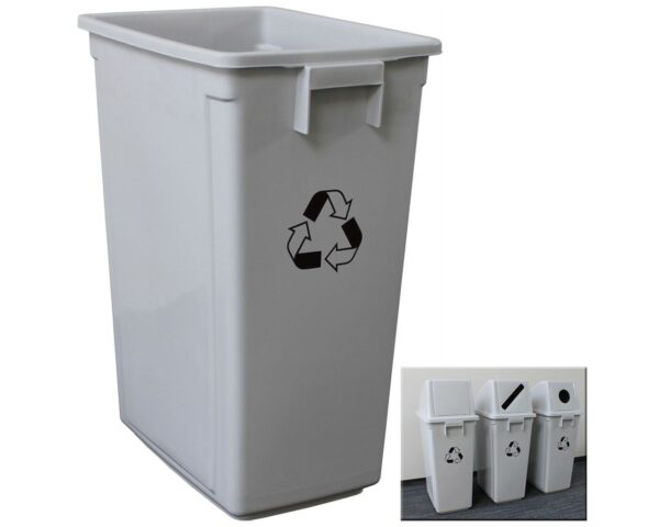 Kosz z tworzywa do segregacji odpadów duży, o pojemności 60 l Kosz z tworzywa do segregacji odpadów duży, o pojemności 60 l