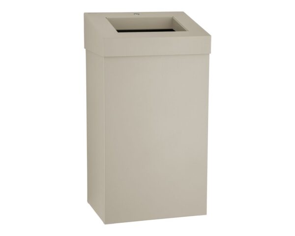 Kosz na odpady otwarty MERIDA STELLA SILK GREY LINE, pojemność 45 l, szary jedwabisty Kosz na odpady otwarty MERIDA STELLA SILK GREY LINE, pojemność 45 l, szary jedwabisty