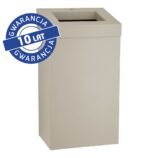 Kosz na odpady otwarty MERIDA STELLA SILK GREY LINE, pojemność 45 l, szary jedwabisty
