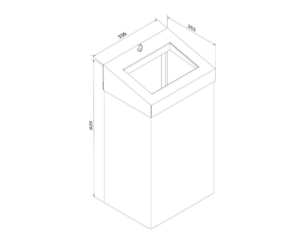 Kosz na odpady otwarty MERIDA STELLA SILK GREY LINE, pojemność 45 l, szary jedwabisty