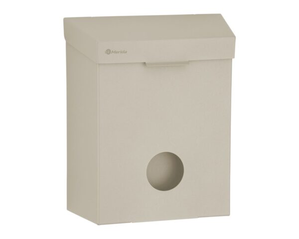 Kosz do damskich toalet MERIDA STELLA SILK GREY LINE z pojemnikiem na torebki higieniczne, pojemność 4,4 l, szary jedwabisty Kosz do damskich toalet MERIDA STELLA SILK GREY LINE z pojemnikiem na torebki higieniczne, pojemność 4,4 l, szary jedwabisty