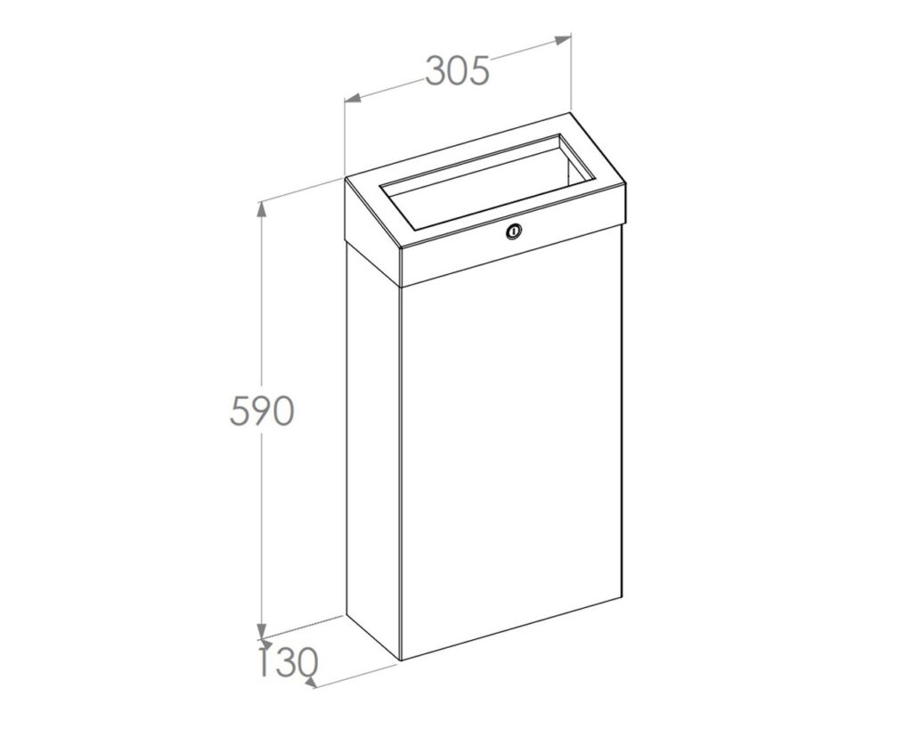 Kosz na odpady otwarty MERIDA STELLA SLIM VIOLET LINE COMBO, pojemność 15 l, fioletowy