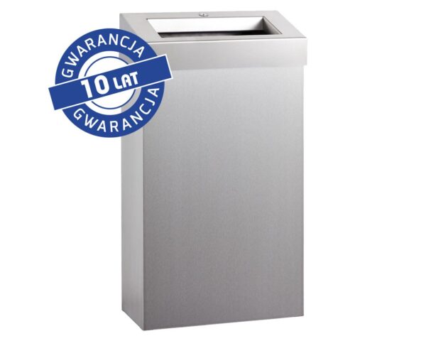 Kosz na odpady otwarty MERIDA STELLA SLIM, pojemność 27 l., stal matowa Kosz na odpady otwarty MERIDA STELLA SLIM, pojemność 27 l., stal matowa