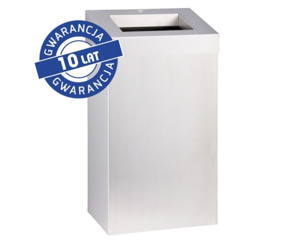 Kosz na odpady otwarty MERIDA STELLA, pojemność 45 l, stal matowa Kosz na odpady otwarty MERIDA STELLA, pojemność 45 l, stal matowa