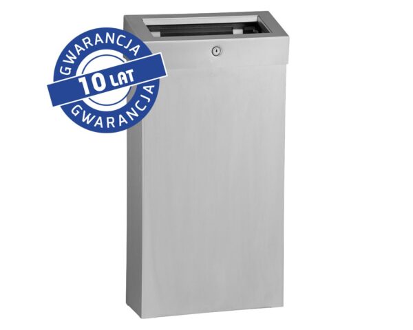 Kosz na odpady otwarty MERIDA STELLA SLIM COMBO, pojemność 15 l, stal matowa Kosz na odpady otwarty MERIDA STELLA SLIM COMBO, pojemność 15 l, stal matowa