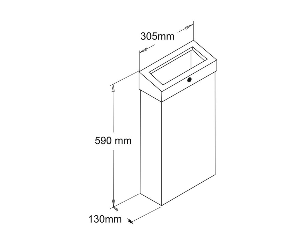 Kosz na odpady otwarty MERIDA STELLA SLIM COMBO, pojemność 15 l, stal matowa