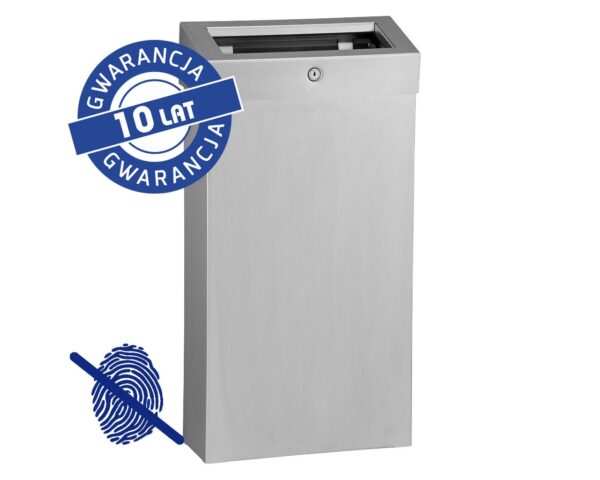 Kosz na odpady otwarty MERIDA STELLA SLIM COMBO Anti-FingerPrint, 15 l, stal matowa z powłoką AFP Kosz na odpady otwarty MERIDA STELLA SLIM COMBO Anti-FingerPrint, 15 l, stal matowa z powłoką AFP