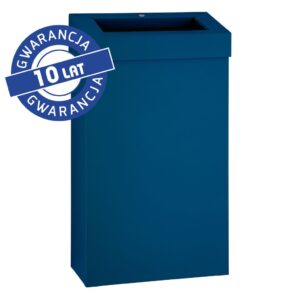 Kosz na odpady otwarty MERIDA STELLA SLIM BLUE LINE, pojemność 27 l, niebieski