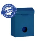 Kosz do damskich toalet MERIDA STELLA BLUE LINE z pojemnikiem na torebki higieniczne, pojemność 4,4 l, niebieski