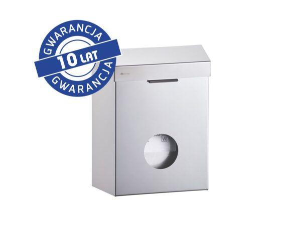 Kosz do damskich toalet MERIDA STELLA z pojemnikiem na torebki higieniczne, pojemność 4,4 l, stal polerowana Kosz do damskich toalet MERIDA STELLA z pojemnikiem na torebki higieniczne, pojemność 4,4 l, stal polerowana