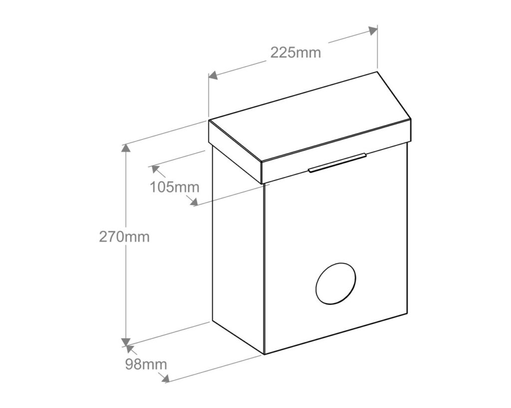 Kosz do damskich toalet MERIDA STELLA VIOLET LINE z pojemnikiem na torebki higieniczne, pojemność 4,4 l, fioletowy