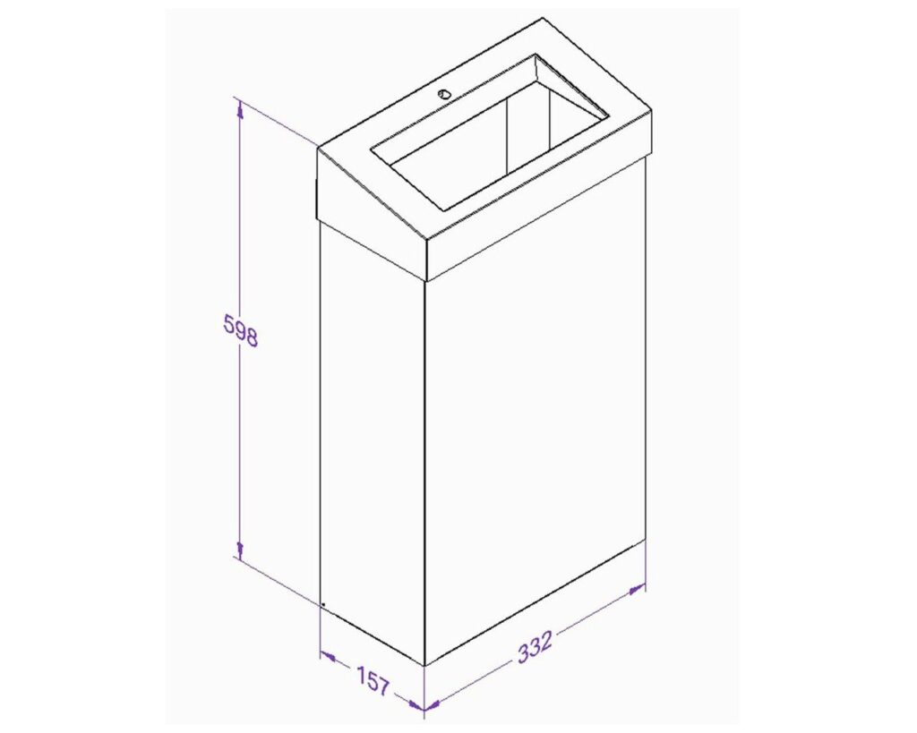 Kosz na odpady otwarty MERIDA STELLA SLIM GREEN LINE, pojemność 27 l, zielony