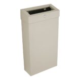 Kosz na odpady otwarty MERIDA STELLA SLIM SILK GREY LINE COMBO, pojemność 15 l, szary jedwabisty