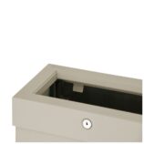 Kosz na odpady otwarty MERIDA STELLA SLIM SILK GREY LINE COMBO, pojemność 15 l, szary jedwabisty