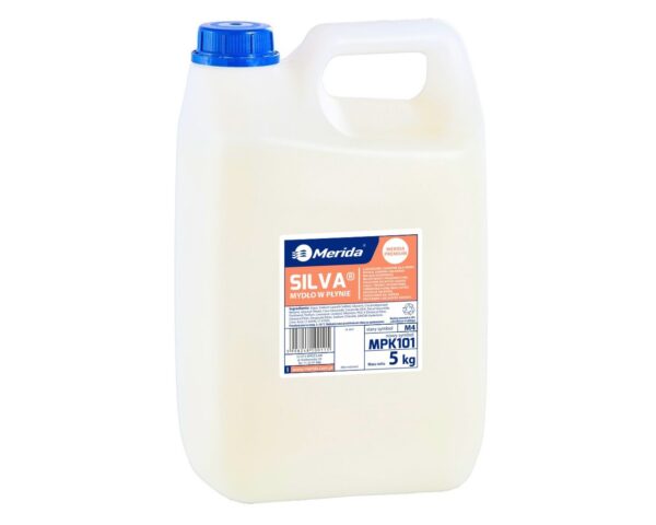 Mydło w płynie MERIDA SILVA białe, wysokiej jakości, pielęgnacyjne, kanister 5 kg