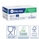 Ręczniki papierowe w roli z adaptorem, MERIDA OPTIMUM AUTOMATIC MAXI ECOLABEL, dwuwarstwowe, białe, średnica 19,5 cm, długość 240 m, karton 6 rolek