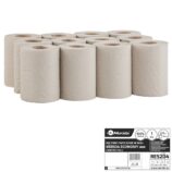 Ręczniki papierowe w roli MERIDA ECONOMY MINI, szare, jednowarstwowy, długość 60 m, opakowanie 12 rolek