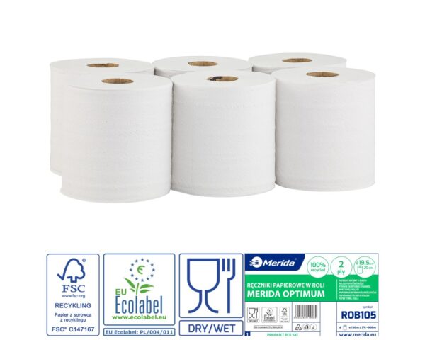 Pojemnik na ręczniki w roli MERIDA ONE CENTER PULL biały za 75 zł netto przy zakupie 2 opakowań ręczników w roli MERIDA OPTIMUM MAXI ROB105 (12 x 150 m = 1 500 m) Pojemnik na ręczniki w roli MERIDA ONE CENTER PULL biały za 75 zł netto przy zakupie 2 opakowań ręczników w roli MERIDA OPTIMUM MAXI ROB105 (12 x 150 m = 1 500 m)