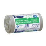 Worki na śmieci MERIDA OPTIMUM, 50 x 60 cm, pojemność 35 l, rolka 50 szt., BEZBARWNE, HDPE/LDPE