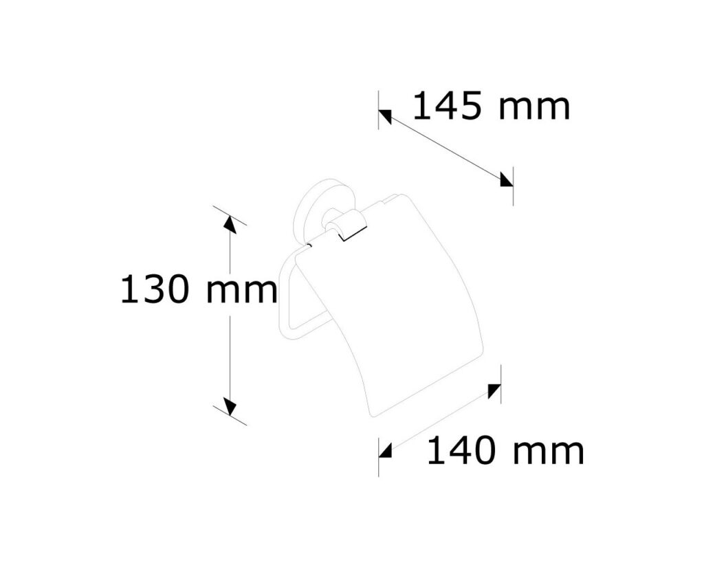 Uchwyt na papier toaletowy MERIDA STELLA BLACK LINE, czarny