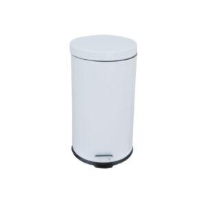 Kosz pedałowy KLASIK o poj. 20 l, metalowy, biały