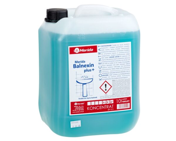 MERIDA BALNEXIN PLUS alkaliczny środek do bieżącej pielęgnacji łazienek, kanister 10 l MERIDA BALNEXIN PLUS alkaliczny środek do bieżącej pielęgnacji łazienek, kanister 10 l