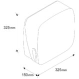 Pojemnik na ręczniki składane MERIDA MERCURY, poj. 400 szt. ręczników, CZARNY
