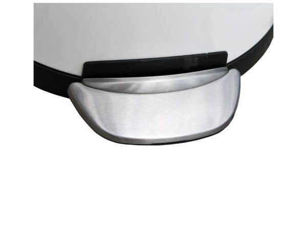 Kosz pedałowy TOP SILENT LUNA, pojemność 8 l, metalowy, biały Kosz pedałowy TOP SILENT LUNA, pojemność 8 l, metalowy, biały