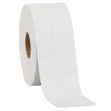 Papier toaletowy MERIDA CLASSIC, biały, średnica 19 cm, długość 220 m, jednowarstwowy, zgrzewka 12 szt., ECOLABEL