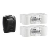 Pojemnik na ręczniki w roli CENTER PULL czarny za 75 zł netto przy zakupie 2 opakowań ręczników w roli MERIDA ECONOMY MINI REB702 (12 x 210 m = 2520 m)