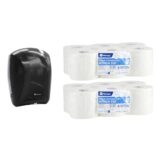 Pojemnik na ręczniki w roli CENTER PULL czarny za 75 zł netto przy zakupie 2 opakowań ręczników w roli MERIDA TOP MINI RTB704 (12 x 130 m = 1560 m)