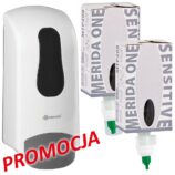 Dozownik mydła w pianie MERIDA ONE i 2 wkłady z mydłem MERIDA ONE SENSITIVE ICE BLUE