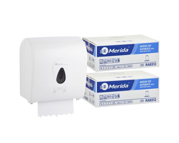 Mechaniczny podajnik ręczników MERIDA TOP szary za 100 zł netto przy zakupie 2 kartonów ręczników MERIDA TOP AUTOMATIC RAB312 (12 x 240 m = 2 800 m, 10 656 listków) Mechaniczny podajnik ręczników MERIDA TOP szary za 100 zł netto przy zakupie 2 kartonów ręczników MERIDA TOP AUTOMATIC RAB312 (12 x 240 m = 2 800 m, 10 656 listków)