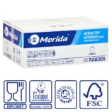 Ręczniki papierowe w roli z adaptorem MERIDA TOP AUTOMATIC MAXI, białe, średnica 19 cm, długość 140 m, dwuwarstwowe, karton 6 rolek, ECOLABEL