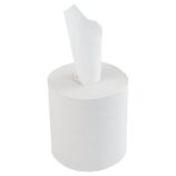 Ręczniki papierowe w roli MERIDA ECONOMY CENTER PULL MAXI, białe, średnica 20 cm , długość 320 m, jednowarstwowe, zgrzewka 6 rolek, ECOLABEL