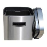 Kosz automatyczny SENSOR, bezdotykowy, kwadratowy, stal matowa 12 l