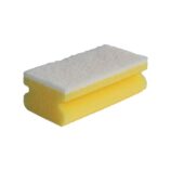 Zmywak profesjonalny nierysujący do delikatnych powierzchni, pianka żółta, fibra biała, opakowanie 10 szt.