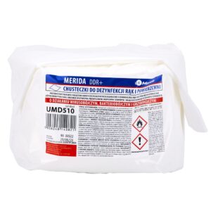 Chusteczki nasączone do chirurgicznej i higienicznej dezynfekcji rąk i powierzchni MERIDA DDR+ wkład uzupełniający do wiadra 3 l, rolka 44,5 m, 445 listków