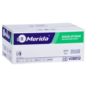 Ręczniki papierowe MERIDA OPTIMUM, białe, jednowarstwowe, 4000 szt.
