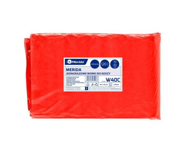 Worki na odpady medyczne MERIDA, 70 x 110 cm, pojemność 120 l, paczka 50 szt., CZERWONE, LDPE Worki na odpady medyczne MERIDA, 70 x 110 cm, pojemność 120 l, paczka 50 szt., CZERWONE, LDPE