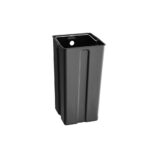 Kosz z przyciskiem pedałowym, prostokątny 7 l, metalowy, biały