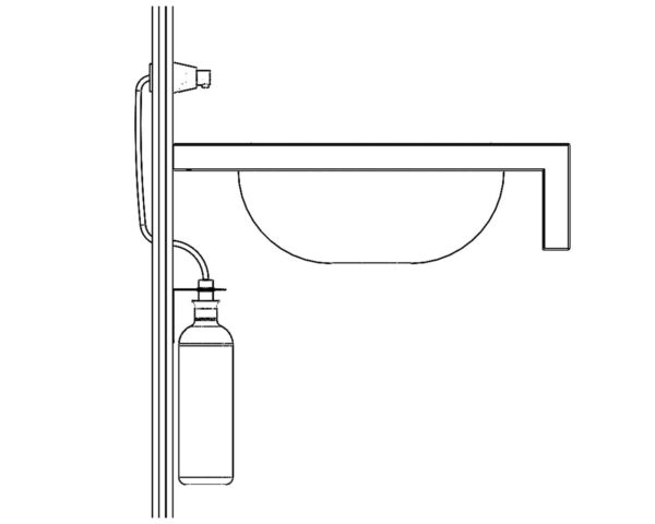 Dozownik mydła w płynie ścienny, STOŻEK, wersja matowa Dozownik mydła w płynie ścienny, STOŻEK, wersja matowa