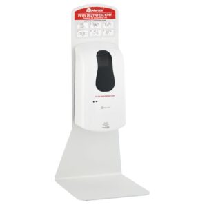 Stojak do dezynfekcji rąk blatowy z automatycznym bezdotykowym dozownikiem MERIDA ONE biały