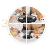 Pojemnik na serwetki gastronomiczne, czarny, tworzywo sztuczne, nablatowy, obrotowy