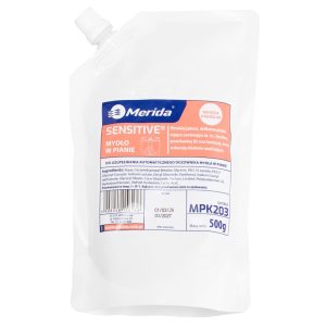 Mydło w pianie MERIDA SENSITIVE, wkład 500 g, do uzupełnienia automatycznego dozownika mydła w pianie